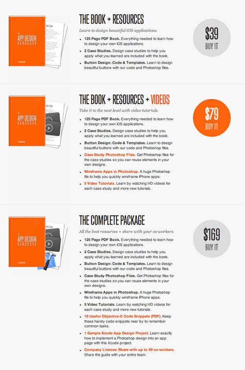 app design handbook pricing